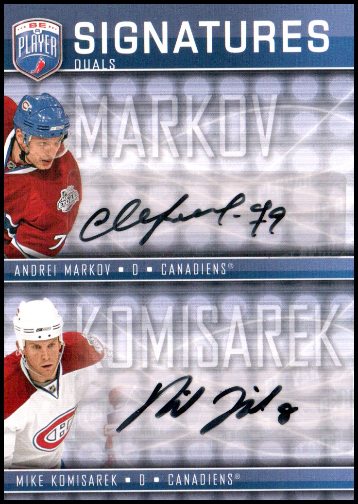 2008-09 Be A Player Signatures Dual #S2BS Andrei Markov (image for) 2008-09 Be A Player Signatures Dual #S2BS Andrei Markov