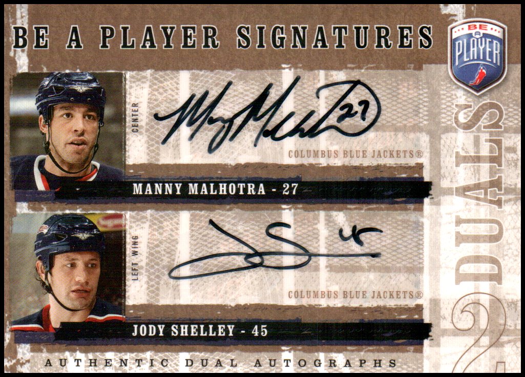 (image for) 2006-07 Be A Player Signatures Duals #DMS Manny Malhotra
