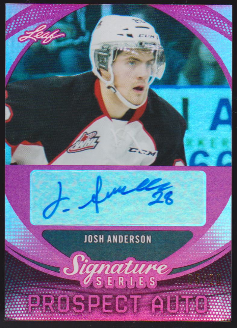 2015-16 Leaf Signature Series Prospects Autographs Red #SPJA3 Josh Anderson 05/20 - XRC (image for) 2015-16 Leaf Signature Series Prospects Autographs Red #SPJA3 Josh Anderson 05/20 - XRC