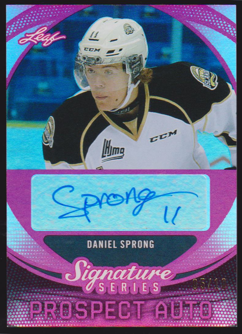 2015-16 Leaf Signature Series Prospects Autographs Red #SPDS1 Daniel Sprong 05/10 - XRC (image for) 2015-16 Leaf Signature Series Prospects Autographs Red #SPDS1 Daniel Sprong 05/10 - XRC