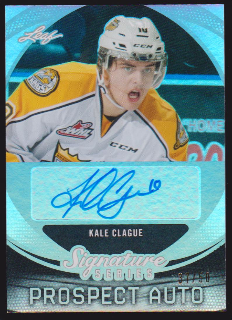 2015-16 Leaf Signature Series Prospects Autographs Gray #SPKC1 Kale Clague 37/50 - XRC (image for) 2015-16 Leaf Signature Series Prospects Autographs Gray #SPKC1 Kale Clague 37/50 - XRC