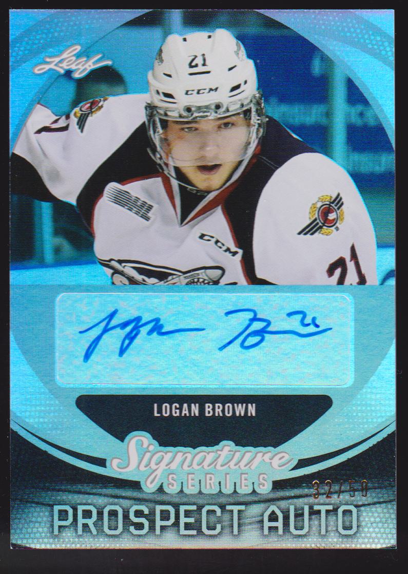2015-16 Leaf Signature Series Prospects Autographs Gray #SPLB1 Logan Brown 32/50 - XRC (image for) 2015-16 Leaf Signature Series Prospects Autographs Gray #SPLB1 Logan Brown 32/50 - XRC