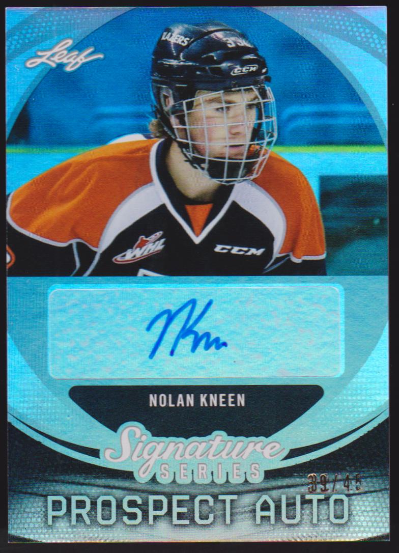 2015-16 Leaf Signature Series Prospects Autographs Gray #SPNK2 Nolan Kneen 39/45 - XRC (image for) 2015-16 Leaf Signature Series Prospects Autographs Gray #SPNK2 Nolan Kneen 39/45 - XRC