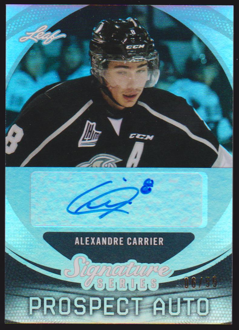 2015-16 Leaf Signature Series Prospects Autographs Gray #SPAC1 Alexandre Carrier 06/55 - XRC (image for) 2015-16 Leaf Signature Series Prospects Autographs Gray #SPAC1 Alexandre Carrier 06/55 - XRC
