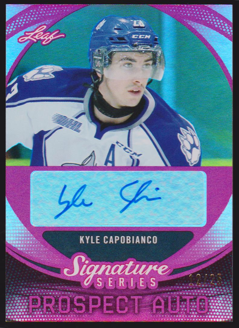 2015-16 Leaf Signature Series Prospects Autographs Red #SPKC2 Kyle Capobianco 12/25 - XRC (image for) 2015-16 Leaf Signature Series Prospects Autographs Red #SPKC2 Kyle Capobianco 12/25 - XRC