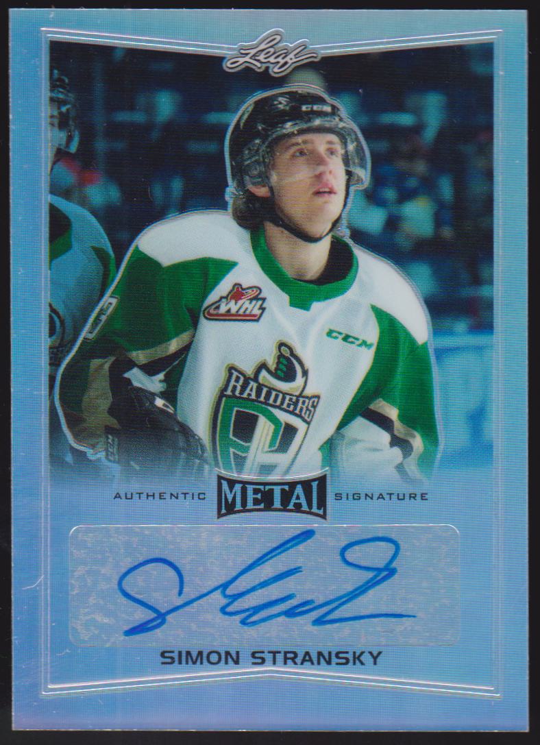 2015-16 Leaf Metal #BASS3 Simon Stransky AUTO (image for) 2015-16 Leaf Metal #BASS3 Simon Stransky AUTO