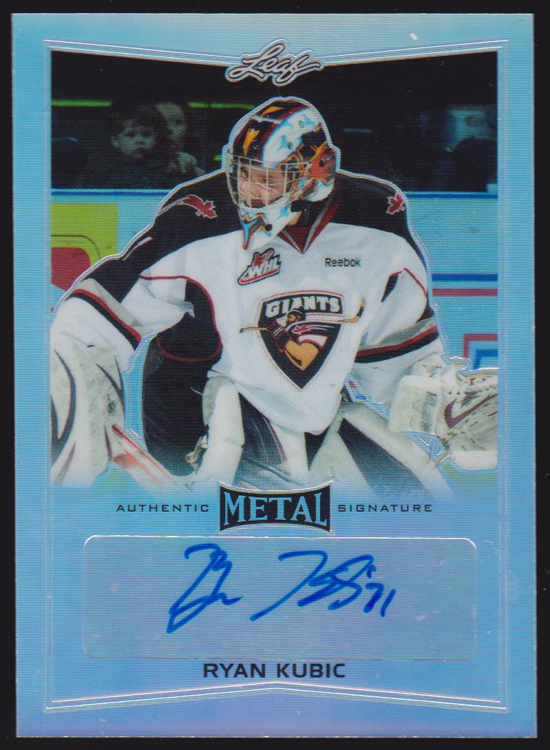 2015-16 Leaf Metal #BARK1 Ryan Kubic AUTO (image for) 2015-16 Leaf Metal #BARK1 Ryan Kubic AUTO