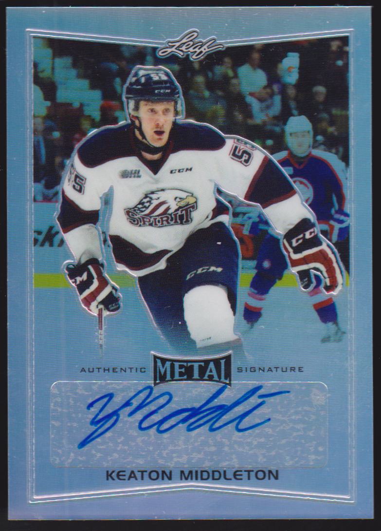 2015-16 Leaf Metal #BAKM1 Keaton Middleton AUTO (image for) 2015-16 Leaf Metal #BAKM1 Keaton Middleton AUTO