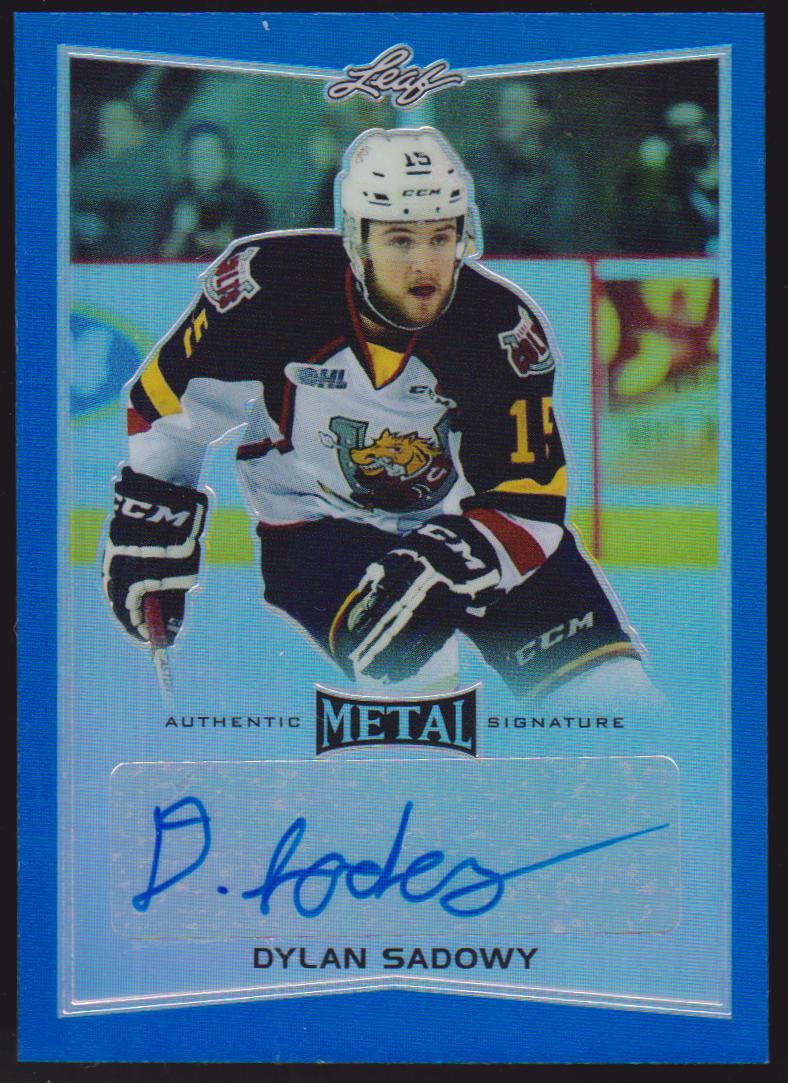 2015-16 Leaf Metal Prismatic Blue #BADS2 Dylan Sadowy 16/25 AUTO (image for) 2015-16 Leaf Metal Prismatic Blue #BADS2 Dylan Sadowy 16/25 AUTO