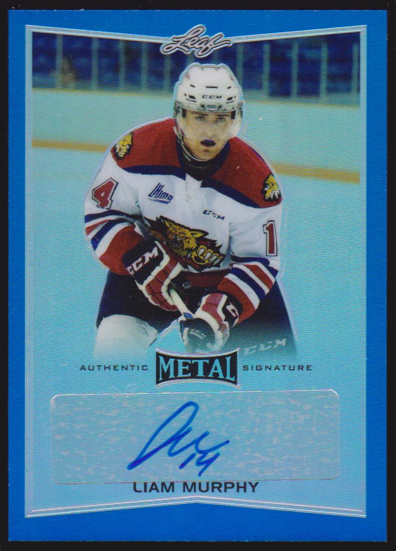 2015-16 Leaf Metal Prismatic Blue #BALM1 Liam Murphy 10/25 AUTO (image for) 2015-16 Leaf Metal Prismatic Blue #BALM1 Liam Murphy 10/25 AUTO