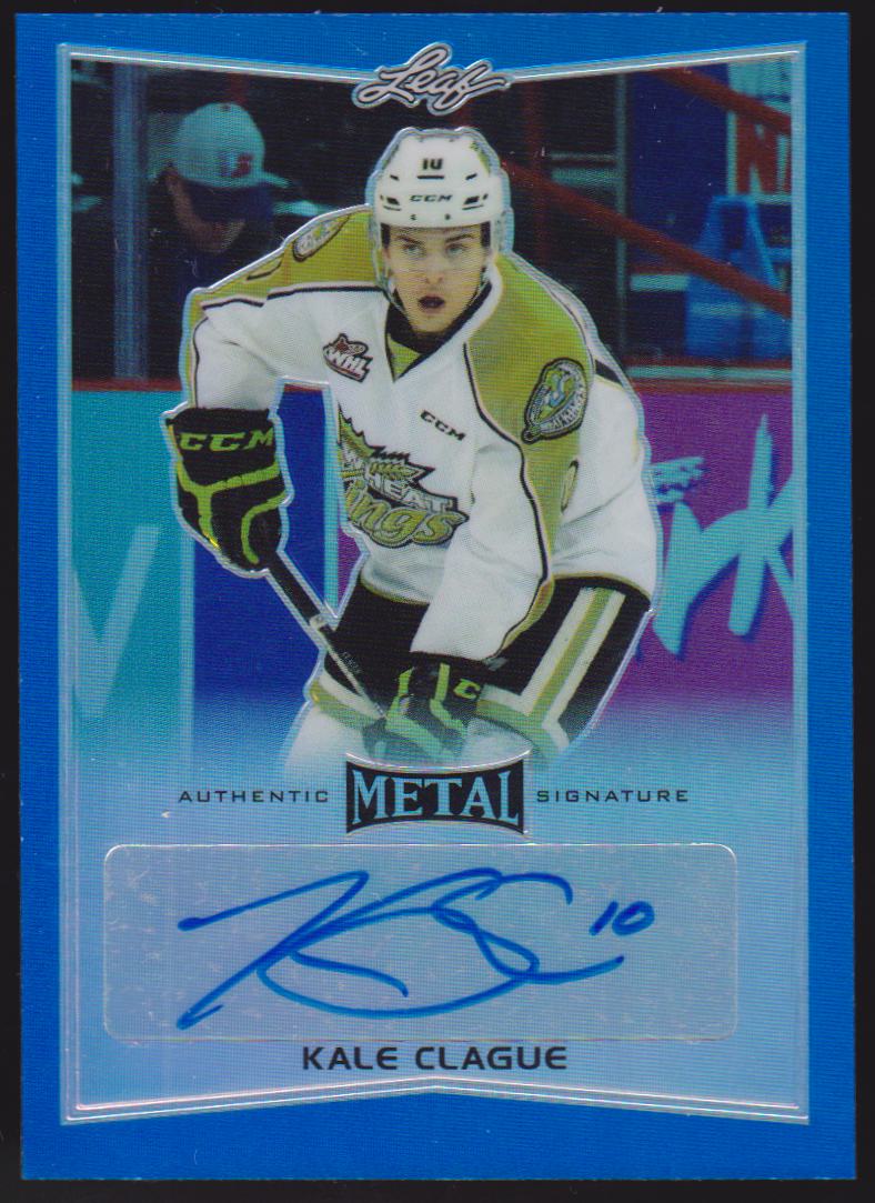 2015-16 Leaf Metal Prismatic Blue #BAKC1 Kale Clague 8/25 AUTO (image for) 2015-16 Leaf Metal Prismatic Blue #BAKC1 Kale Clague 8/25 AUTO