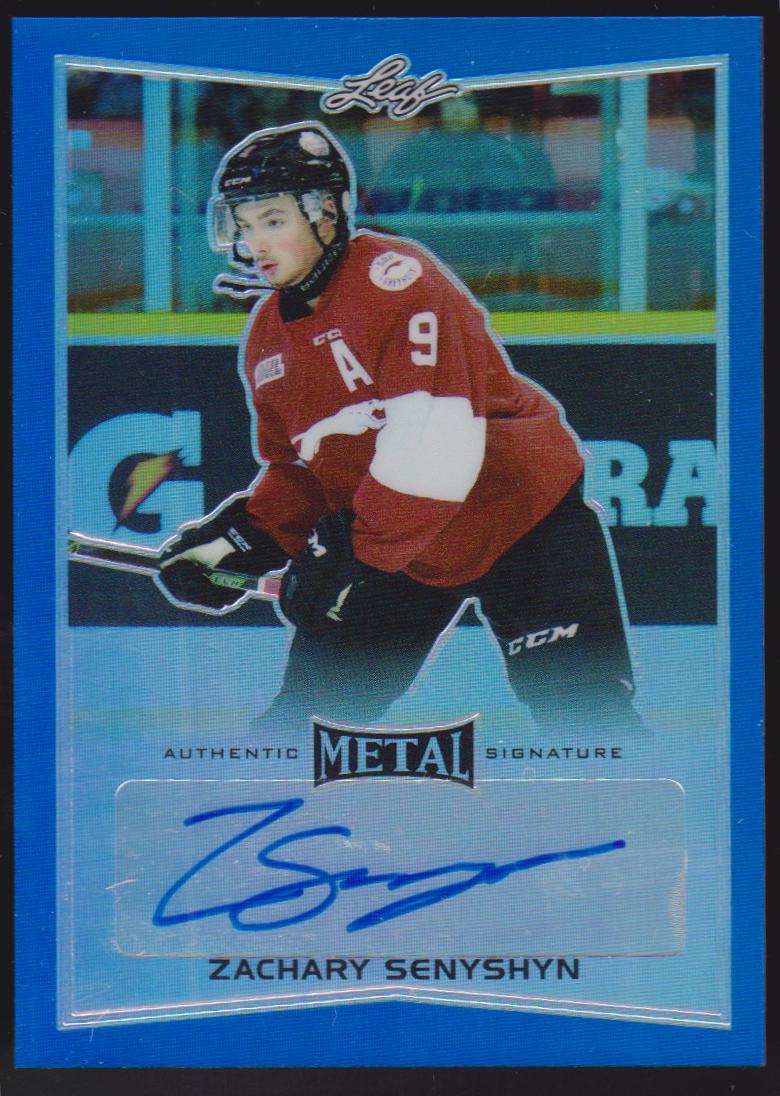 2015-16 Leaf Metal Prismatic Blue #BAZS1 Zachary Senyshyn 7/25 AUTO (image for) 2015-16 Leaf Metal Prismatic Blue #BAZS1 Zachary Senyshyn 7/25 AUTO