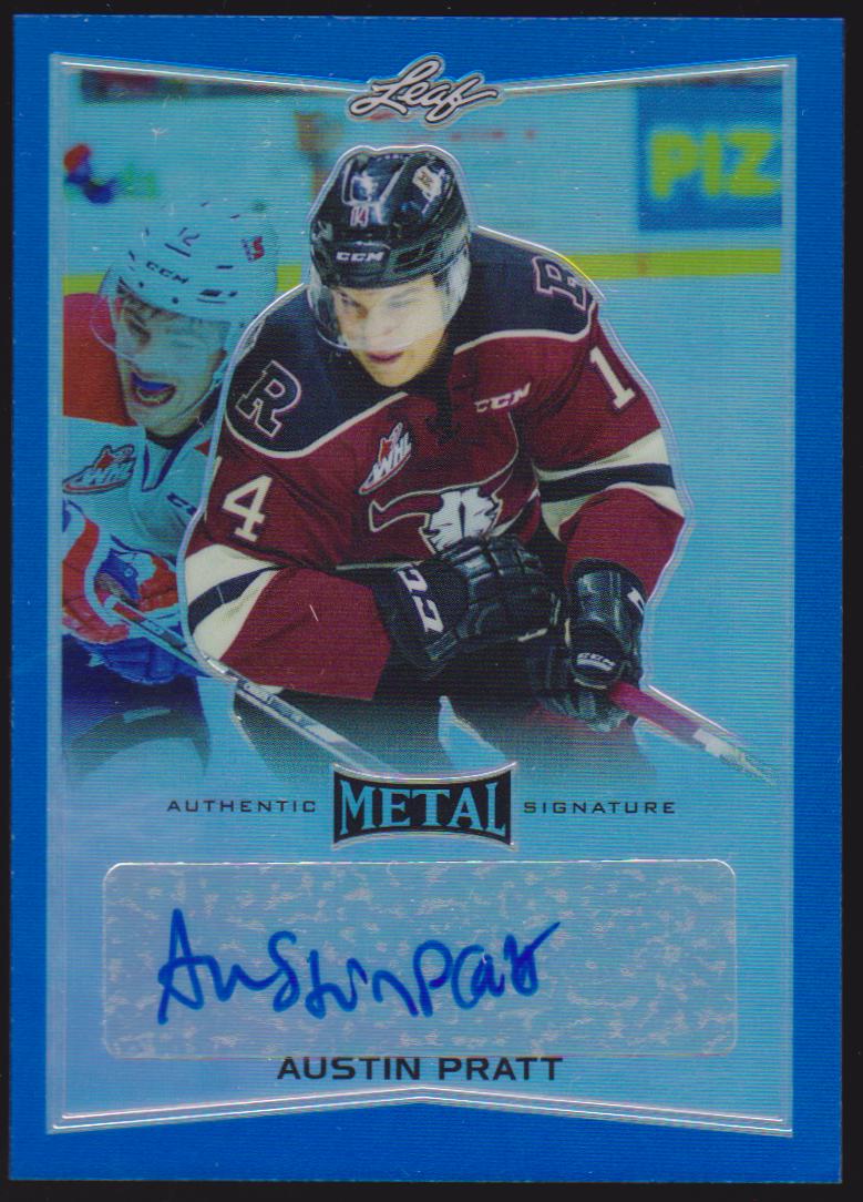 2015-16 Leaf Metal Prismatic Blue #BAAP1 Austin Pratt 3/25 AUTO (image for) 2015-16 Leaf Metal Prismatic Blue #BAAP1 Austin Pratt 3/25 AUTO