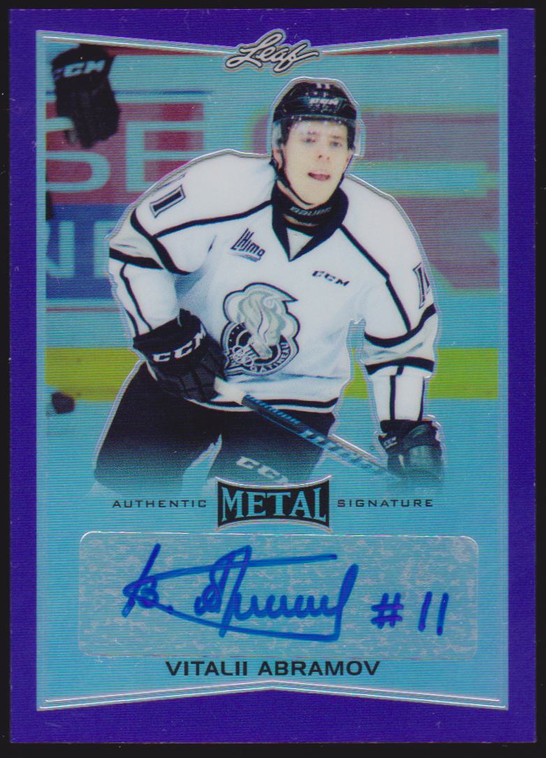 (image for) 2015-16 Leaf Metal Prismatic Purple #BAVA1 Vitalii Abramov 9/15 - AUTO