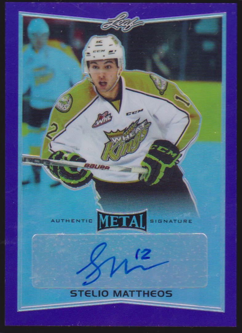 (image for) 2015-16 Leaf Metal Prismatic Purple #BASM1 Stelio Mattheos 12/15 - AUTO
