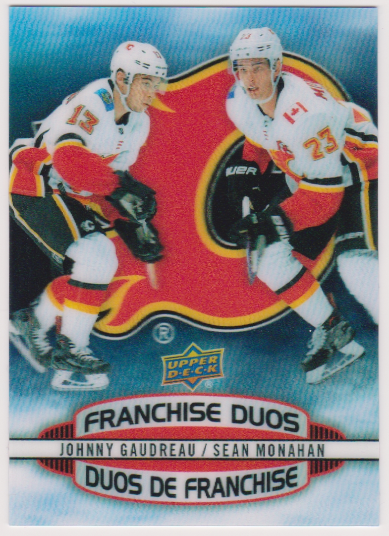 2019-20 Upper Deck Tim Hortons Franchise Duos #D6 Johnny Gaudreau/Sean Monahan (image for) 2019-20 Upper Deck Tim Hortons Franchise Duos #D6 Johnny Gaudreau/Sean Monahan