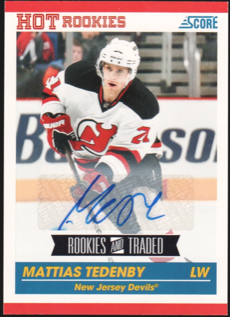 (image for) 2010-11 Score Signatures #613 Mattias Tedenby AUTO