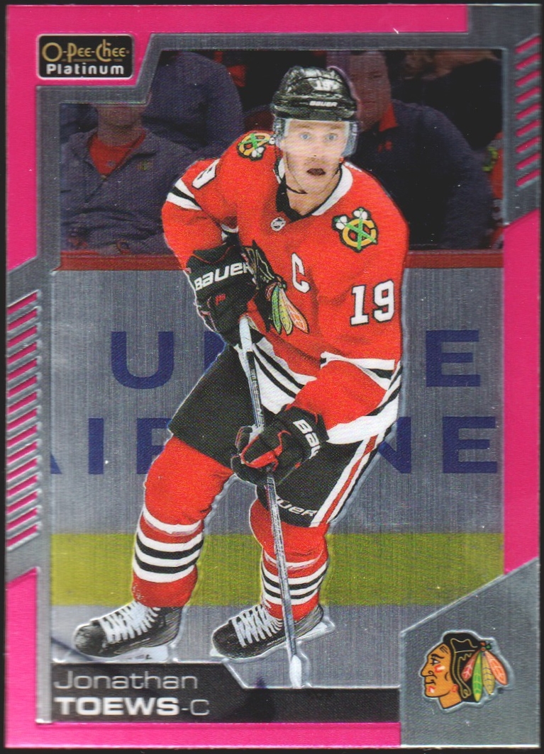 2020-21 O-Pee-Chee Platinum Matte Pink #142 Jonathan Toews (image for) 2020-21 O-Pee-Chee Platinum Matte Pink #142 Jonathan Toews