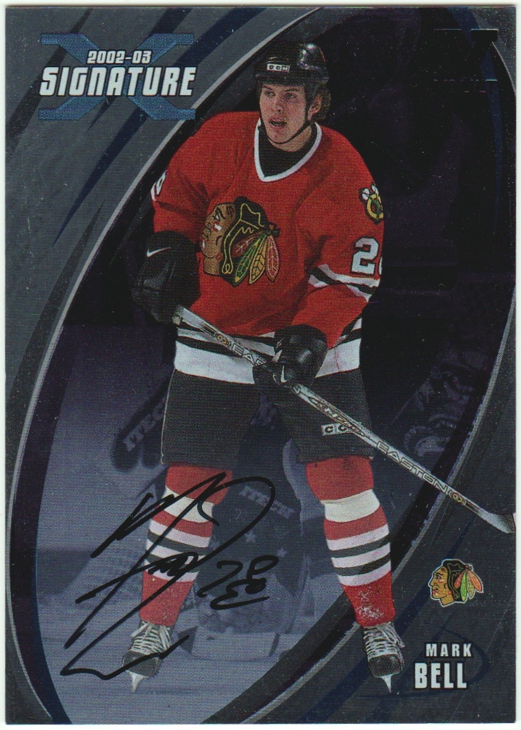 2002-03 BAP Signature Series Autographs #18 Mark Bell VAULT (image for) 2002-03 BAP Signature Series Autographs #18 Mark Bell VAULT