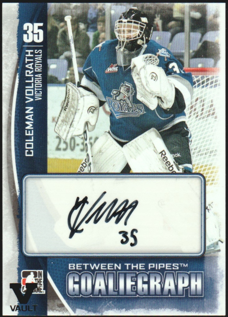 (image for) 2013-14 Between the Pipes Autographs #ACV Coleman Vollrath VAULT