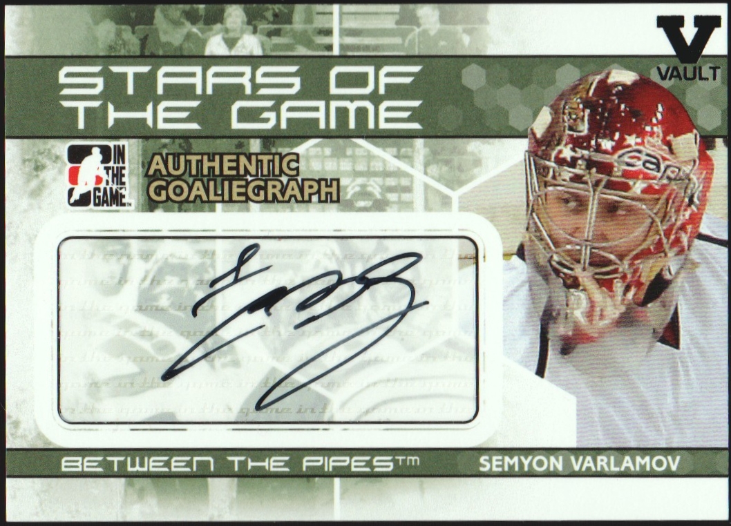 2009-10 Between The Pipes Autographs #ASV Semyon Varlamov (image for) 2009-10 Between The Pipes Autographs #ASV Semyon Varlamov