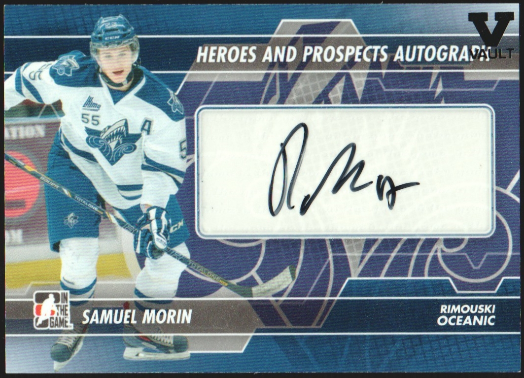 2013-14 ITG Heroes and Prospects Autographs #ASM Samuel Morin (image for) 2013-14 ITG Heroes and Prospects Autographs #ASM Samuel Morin