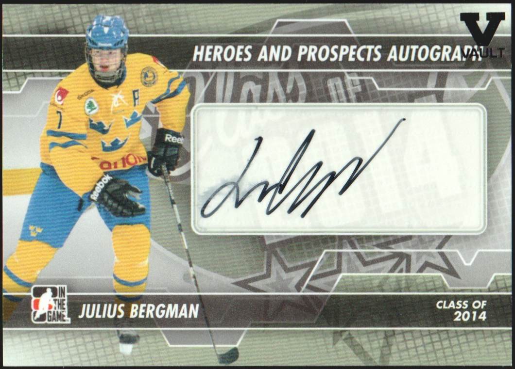2013-14 ITG Heroes and Prospects Autographs #AJB Julius Bergman (image for) 2013-14 ITG Heroes and Prospects Autographs #AJB Julius Bergman