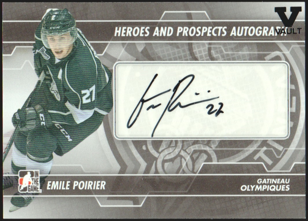 2013-14 ITG Heroes and Prospects Autographs #AEP Emile Poirier (image for) 2013-14 ITG Heroes and Prospects Autographs #AEP Emile Poirier