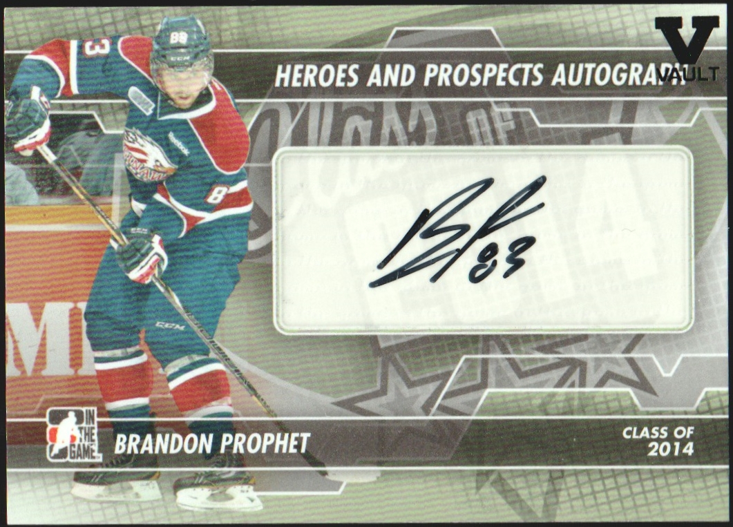 2013-14 ITG Heroes and Prospects Auto #ABPR Brandon Prophet (image for) 2013-14 ITG Heroes and Prospects Auto #ABPR Brandon Prophet