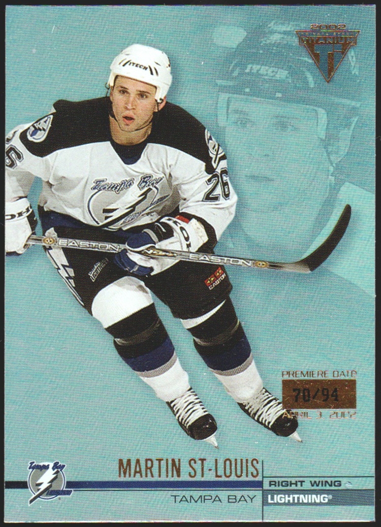 2001-02 Titanium Premiere Date #128 Martin St. Louis 70/94 (image for) 2001-02 Titanium Premiere Date #128 Martin St. Louis 70/94
