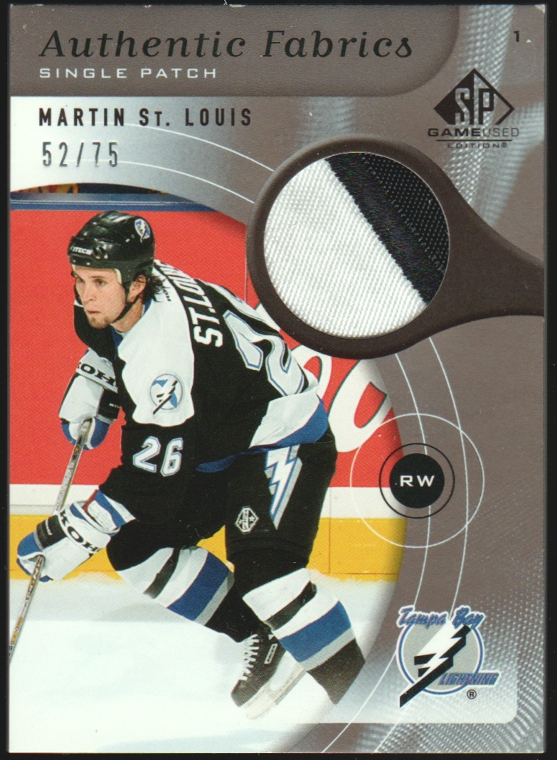 2005-06 SP Game Used Authentic Patches #APMS Martin St. Louis (image for) 2005-06 SP Game Used Authentic Patches #APMS Martin St. Louis