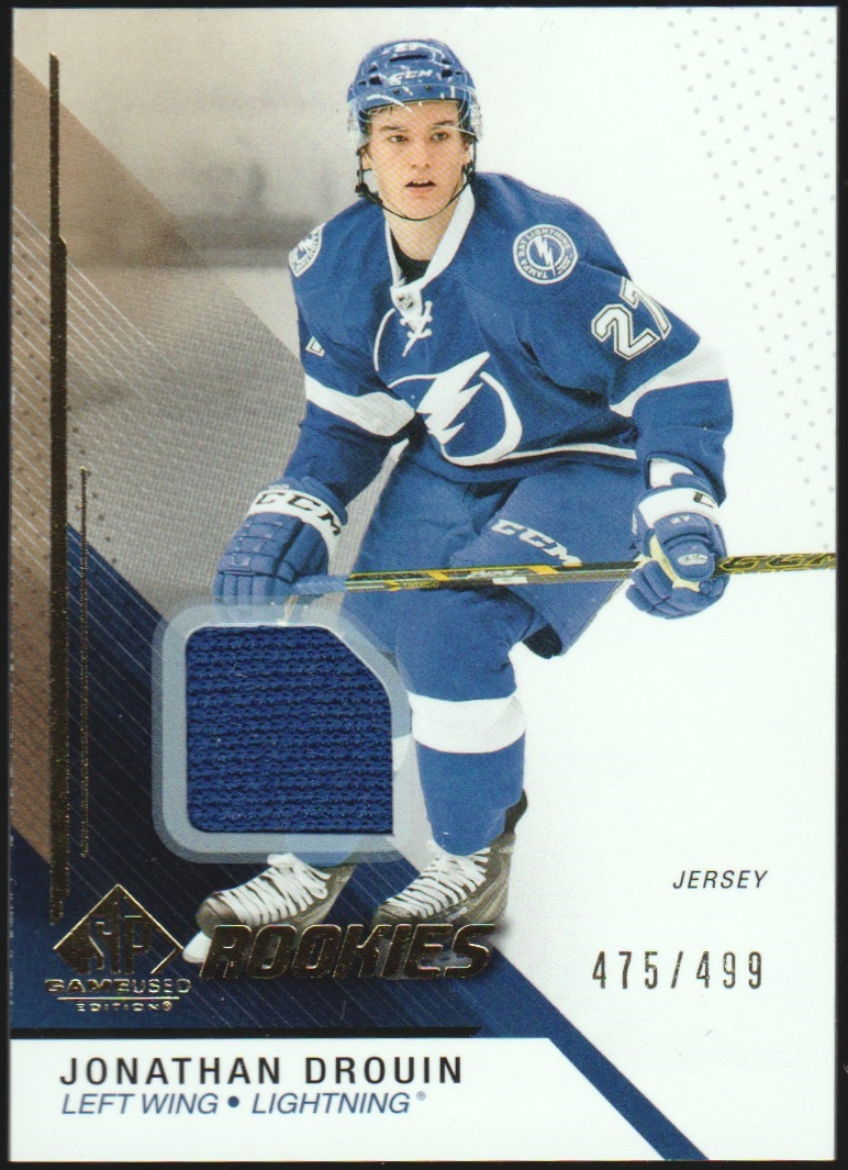 2014-15 SP Game Used Gold Jerseys #139 Jonathan Drouin 475/499 (image for) 2014-15 SP Game Used Gold Jerseys #139 Jonathan Drouin 475/499