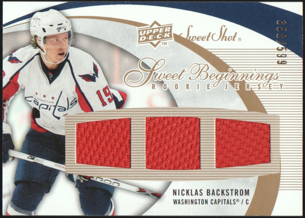 2007-08 Sweet Shot #107 Nicklas Backstrom Jerseys RC 358/599 (image for) 2007-08 Sweet Shot #107 Nicklas Backstrom Jerseys RC 358/599