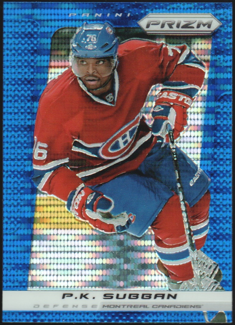 2013-14 Panini Prizm Prizms Blue Pulsar #40 P.K. Subban (image for) 2013-14 Panini Prizm Prizms Blue Pulsar #40 P.K. Subban