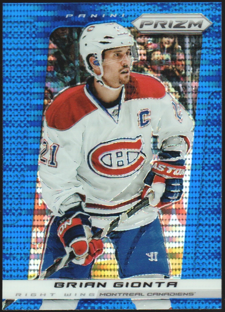 2013-14 Panini Prizm Prizms Blue Pulsar #42 Brian Gionta (image for) 2013-14 Panini Prizm Prizms Blue Pulsar #42 Brian Gionta