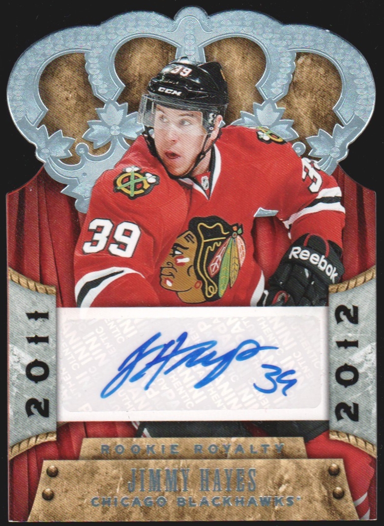 2011-12 Crown Royale #210 Jimmy Hayes AUTO RC (image for) 2011-12 Crown Royale #210 Jimmy Hayes AUTO RC