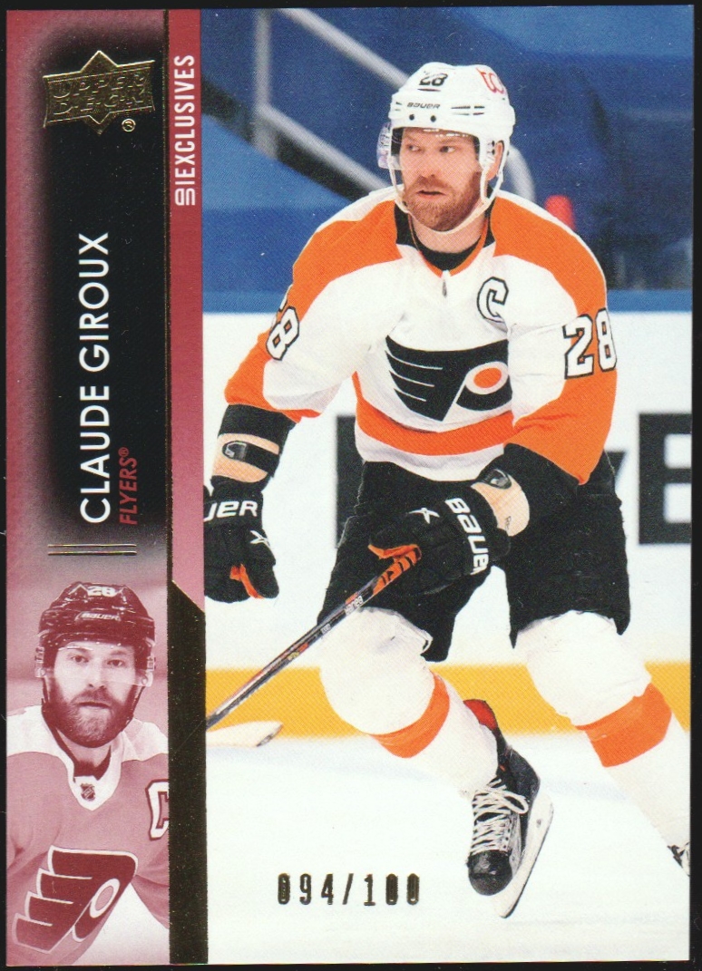 2021-22 Upper Deck Exclusives #134 Claude Giroux 94/100 (image for) 2021-22 Upper Deck Exclusives #134 Claude Giroux 94/100