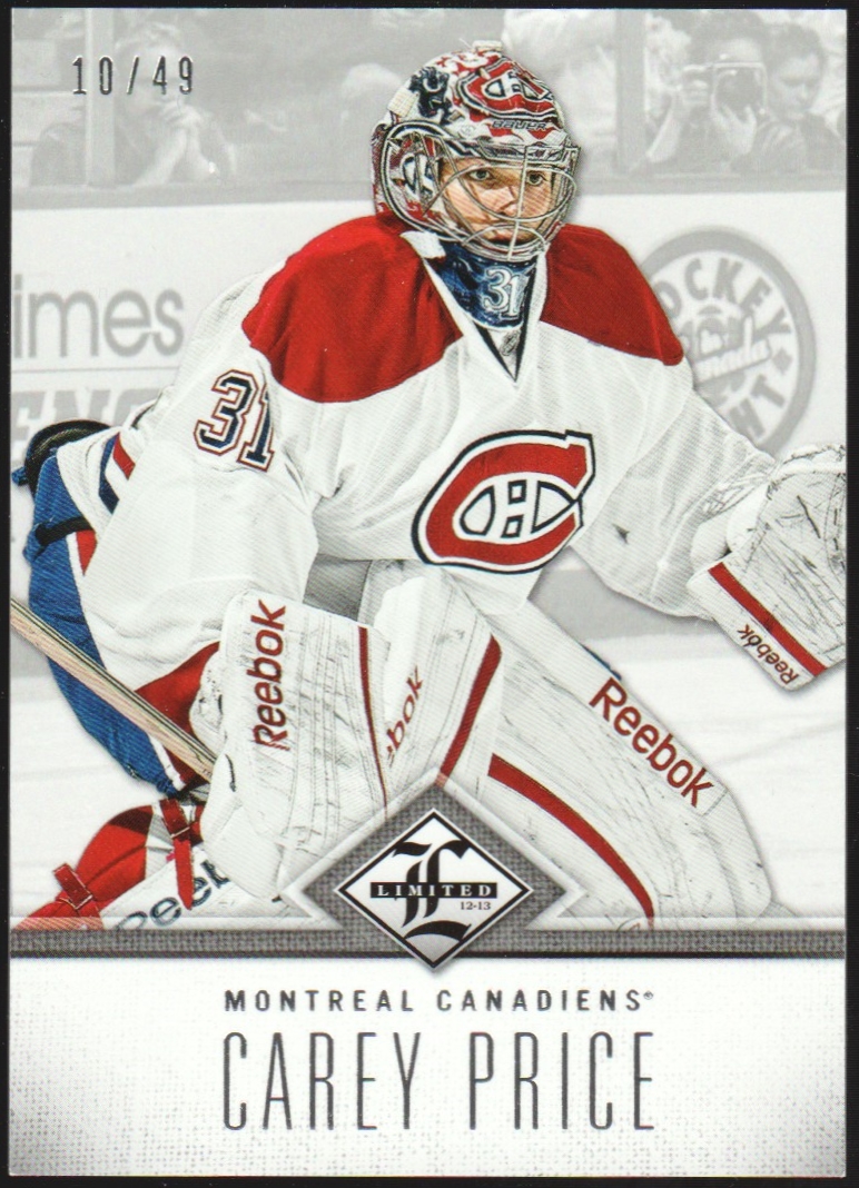 2012-13 Limited Silver #36 Carey Price 10/49 (image for) 2012-13 Limited Silver #36 Carey Price 10/49