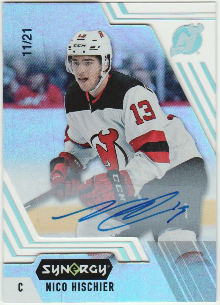 2020-21 Synergy #34 Nico Hischier AUTO 11/21 (image for) 2020-21 Synergy #34 Nico Hischier AUTO 11/21