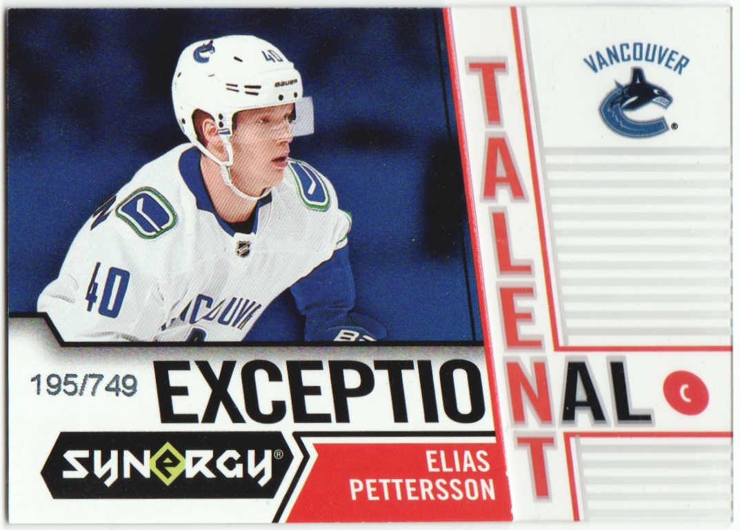 (image for) 2018-19 Synergy Exceptional Talent # ET42 Elias Pettersson /749