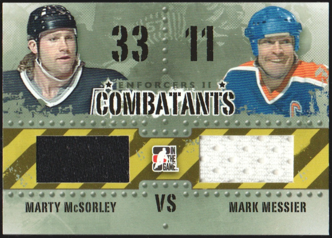 (image for) 2013-14 ITG Enforcers Combatants Jerseys Duals #C33 Marty McSorley/Mark Messier