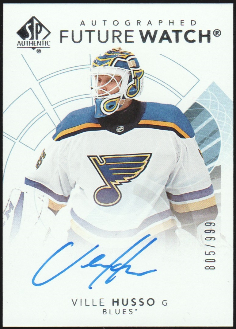 (image for) 2017-18 SP Authentic #158 Ville Husso AUTO RC 805/999