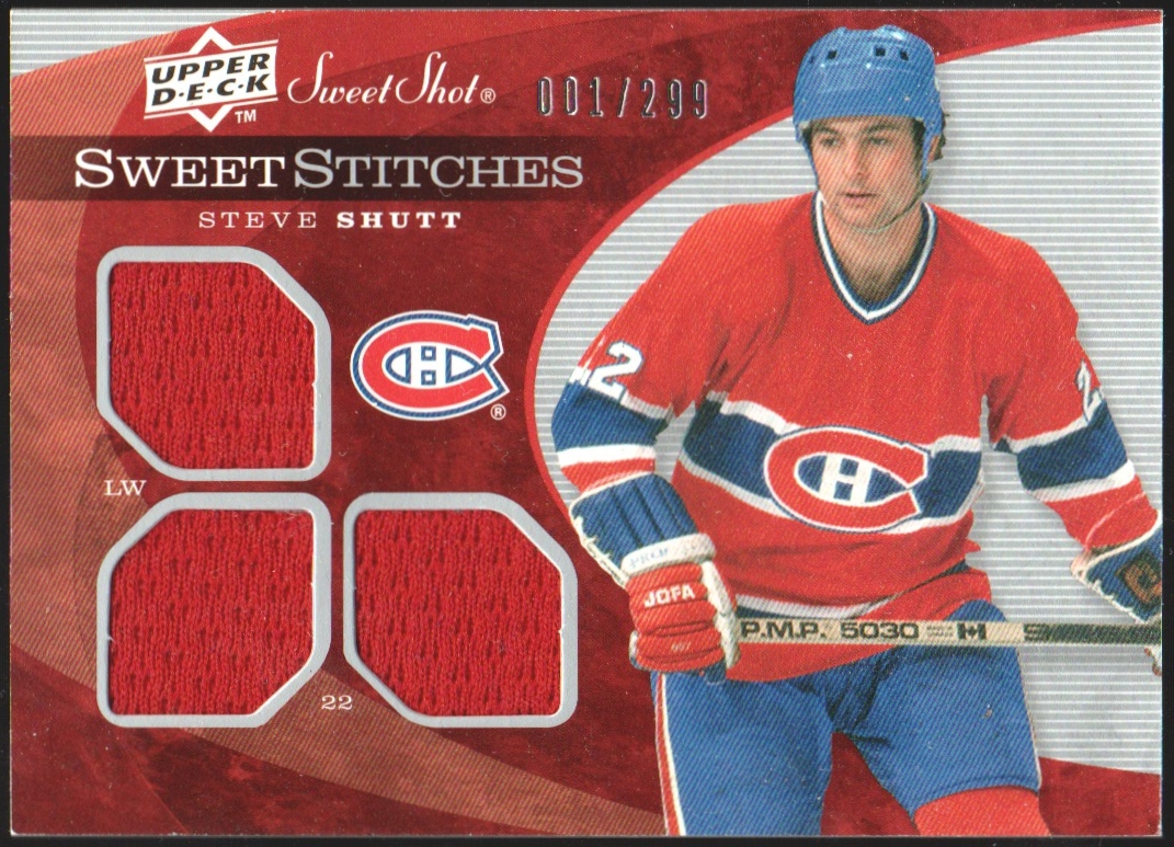 (image for) 2007-08 Sweet Shot Sweet Stitches Triples #SSTSH Steve Shutt