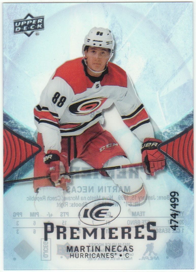 (image for) 2017-18 Upper Deck Ice #158 Martin Necas 474/499 RC