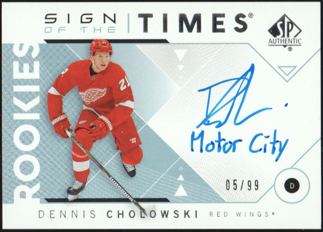 2018-19 SP Authentic SOTT Inscrisptions #SOTRDC Dennis Chowski (image for) 2018-19 SP Authentic SOTT Inscrisptions #SOTRDC Dennis Chowski