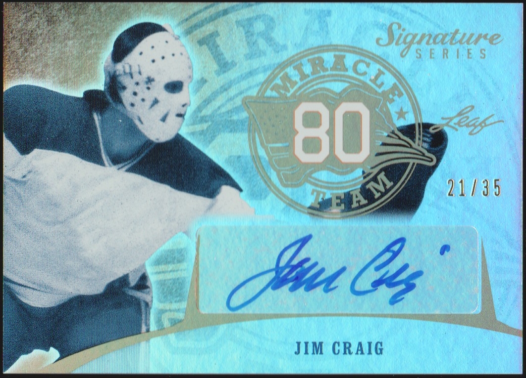 2015-16 Leaf Signature Series Miracle Team Auto Jim Craig (image for) 2015-16 Leaf Signature Series Miracle Team Auto Jim Craig