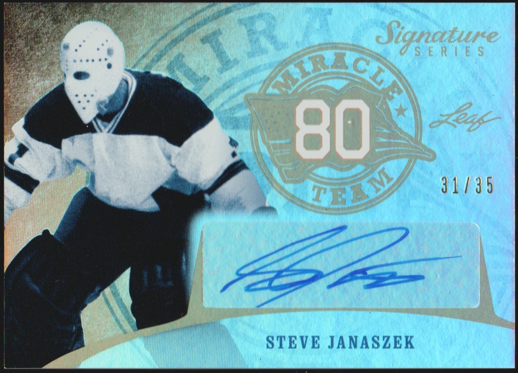 2015-16 Leaf Signature Series Miracle Team Auto Steve Janaszak (image for) 2015-16 Leaf Signature Series Miracle Team Auto Steve Janaszak