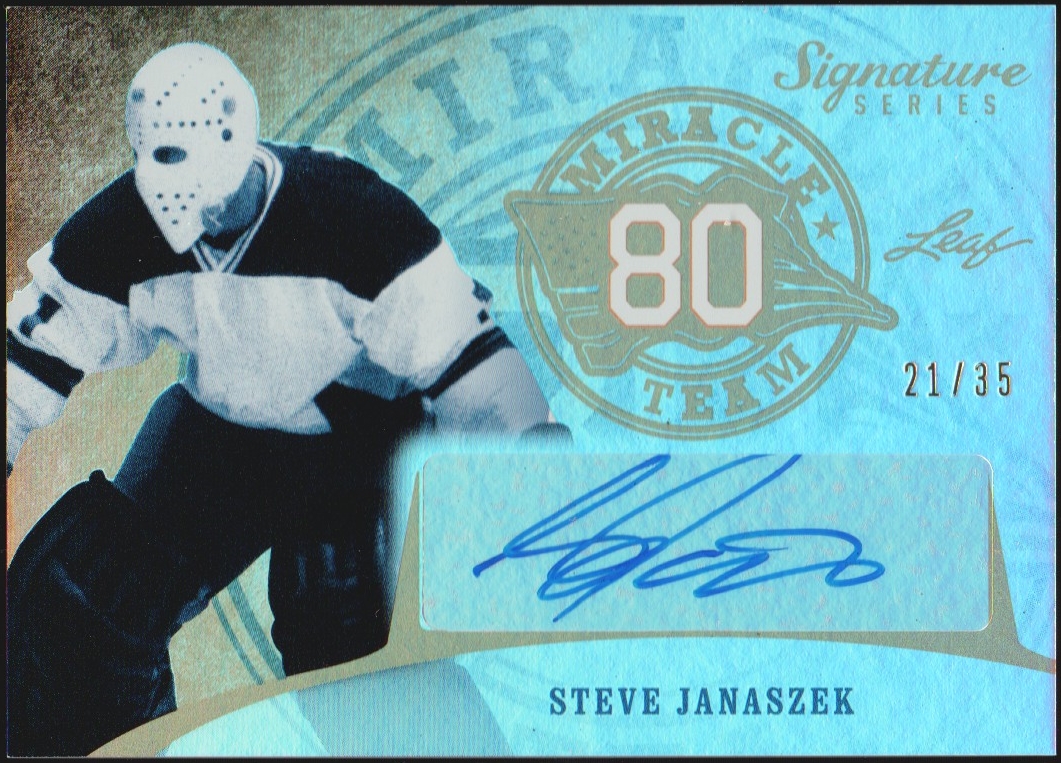 2015-16 Leaf Signature Series Miracle Team Auto Steve Janaszak (image for) 2015-16 Leaf Signature Series Miracle Team Auto Steve Janaszak