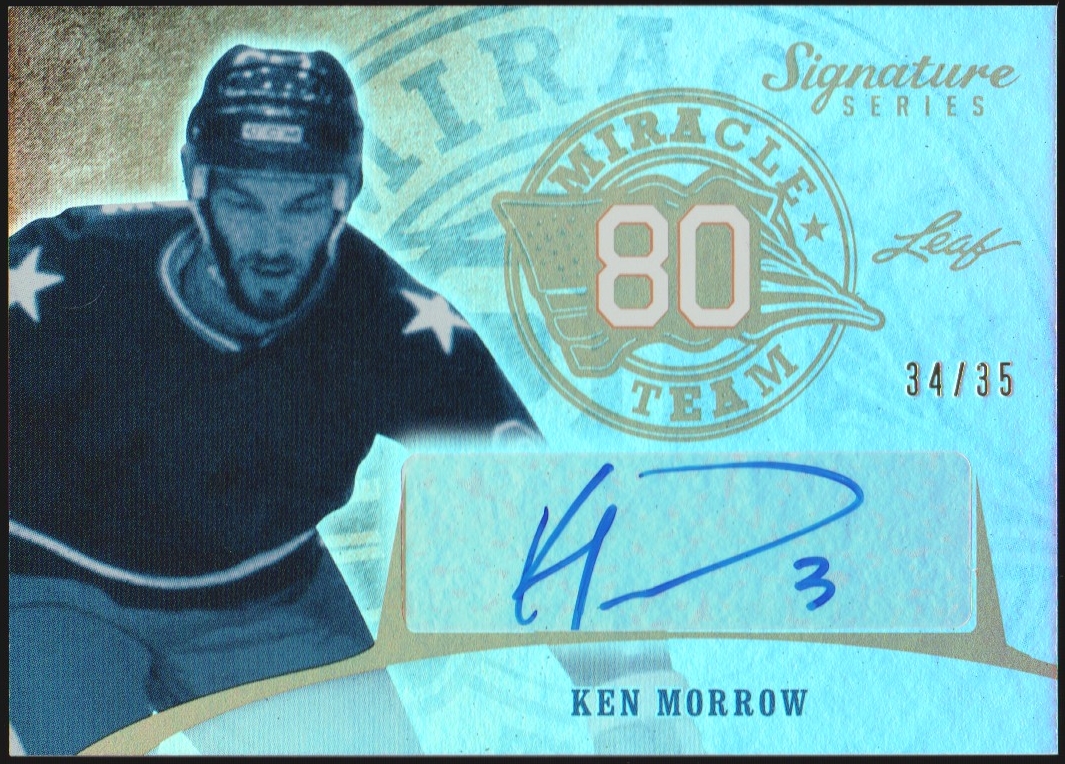 2015-16 Leaf Signature Series Miracle Team Auto Ken Morrow (image for) 2015-16 Leaf Signature Series Miracle Team Auto Ken Morrow