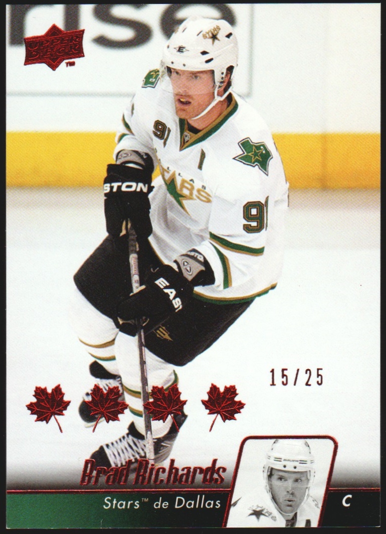 2010-11 Upper Deck French Red #136 Brad Richards 15/25 (image for) 2010-11 Upper Deck French Red #136 Brad Richards 15/25